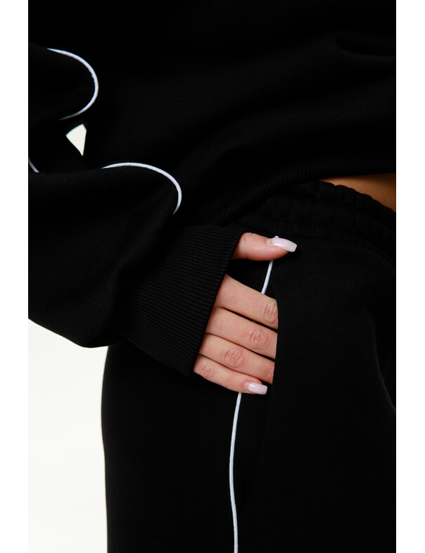 Штани з кантами на флісі