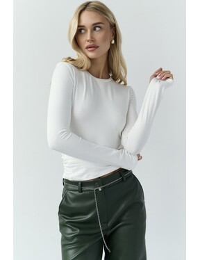 Лонгслів віскоза з вирізом на пальчик