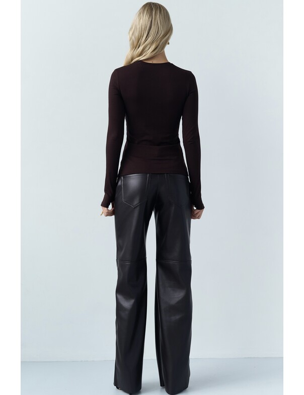 Лонгслів віскоза з вирізом на пальчик