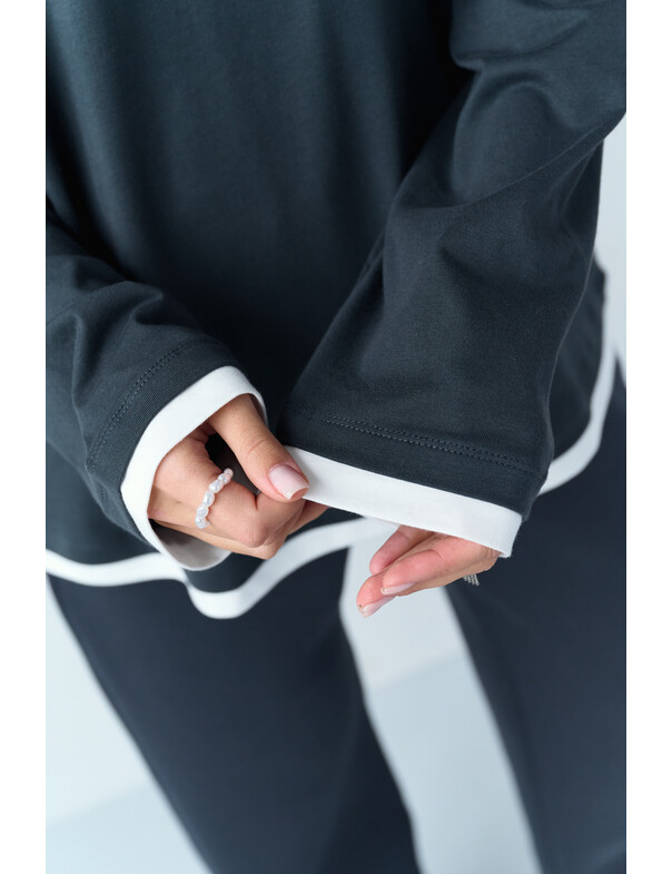 Лонгслив оверсайз двошаровий