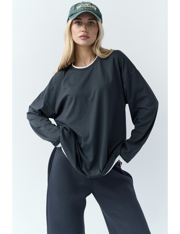 Лонгслів оверсайз двохшаровий