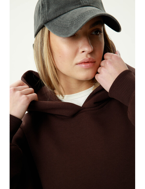 Унісекс оверсайз худі з рельєфами на стяжках на флісі