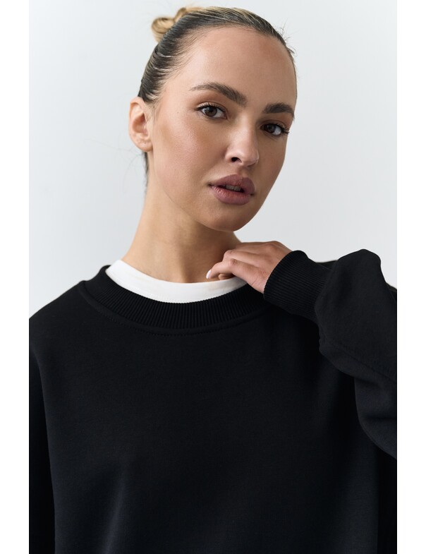 Оверсайз свитшот на микрофлисе