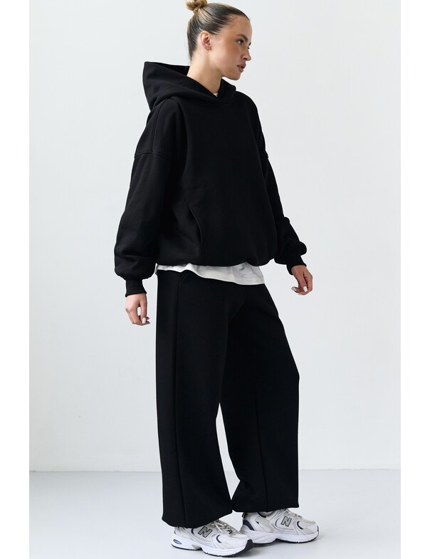 Оверсайз худі зі стяжками на мікрофлісі