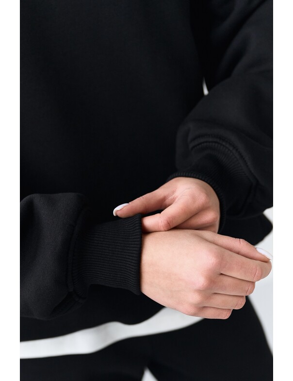 Оверсайз худи со стяжками на микрофлисе