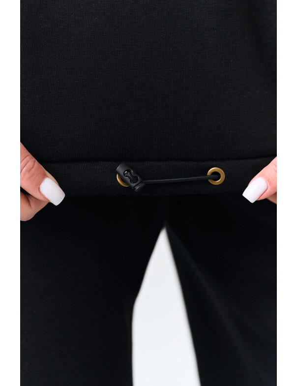 Оверсайз худи со стяжками на микрофлисе