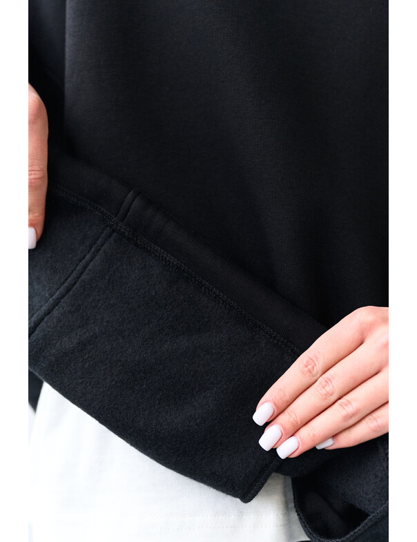 Оверсайз худи со стяжками на микрофлисе