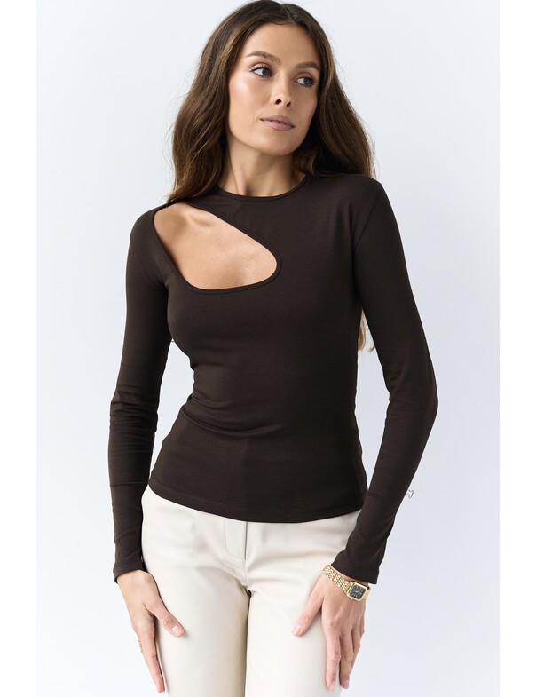 Лонгслів з асиметричним вирізом