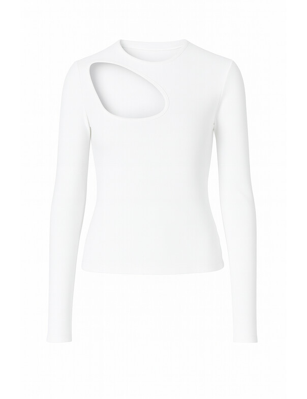 Лонгслив с асимметричным вырезом