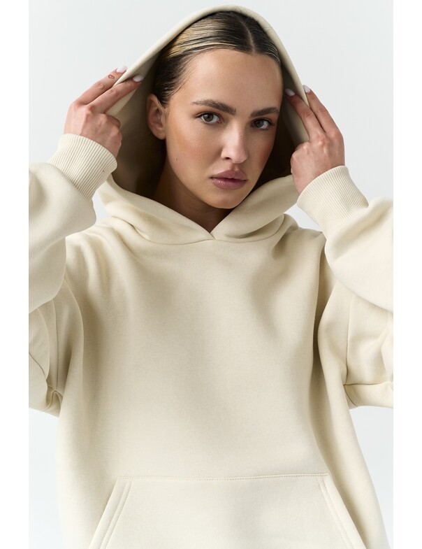 Базовое худи свободного кроя на микрофлисе