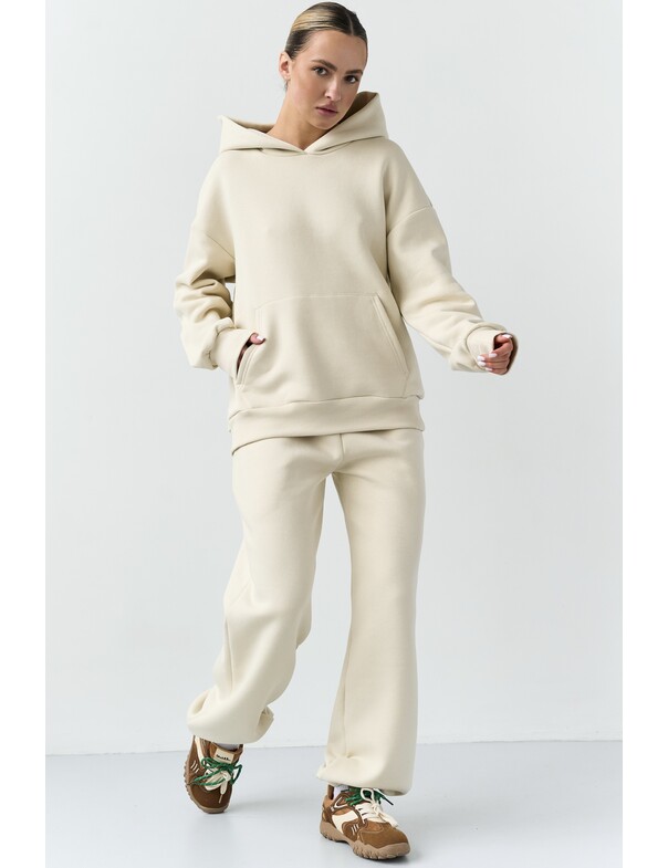 Базовое худи свободного кроя на микрофлисе