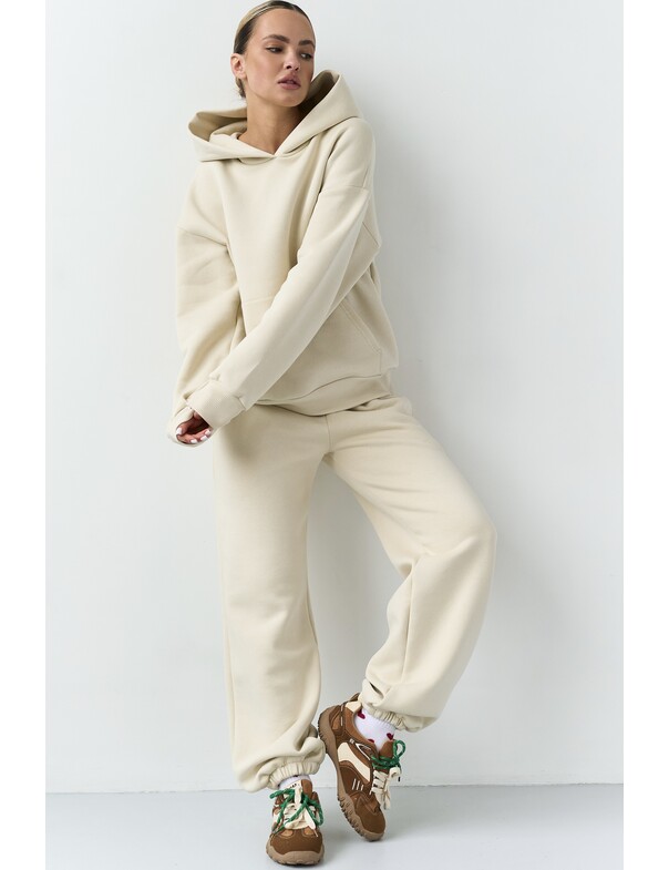 Базовое худи свободного кроя на микрофлисе