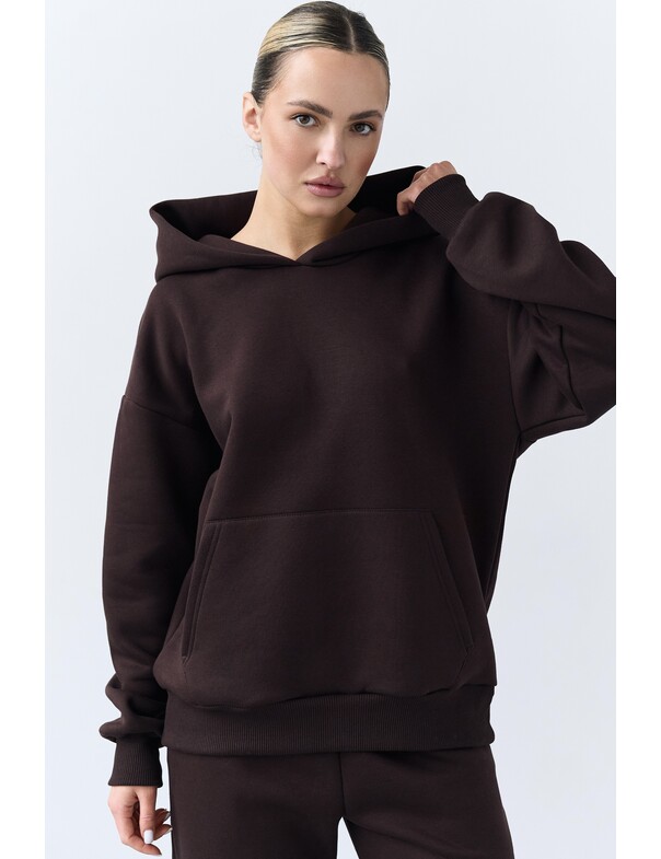 Базовое худи свободного кроя на микрофлисе