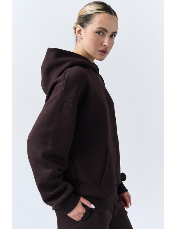 Базовое худи свободного кроя на микрофлисе