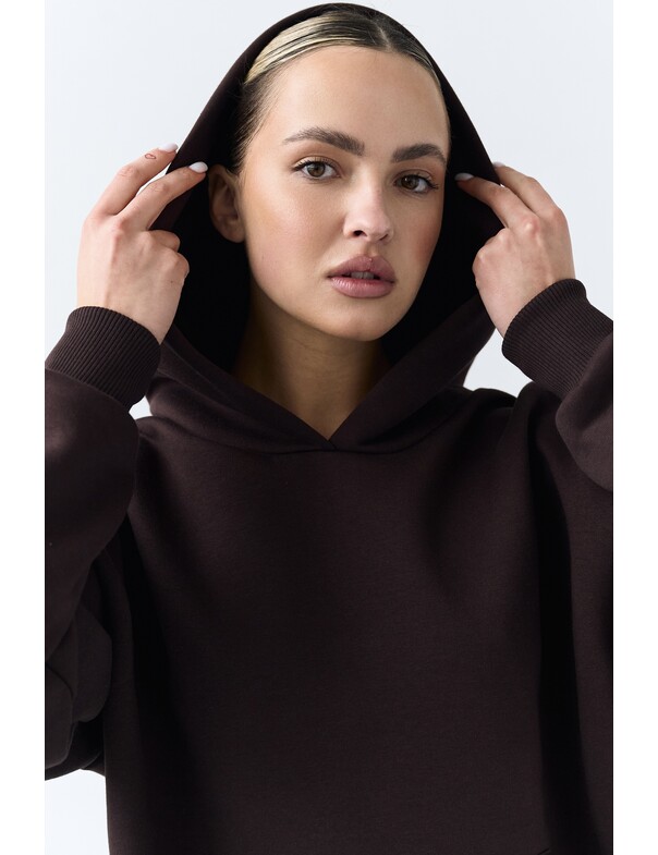 Базовое худи свободного кроя на микрофлисе