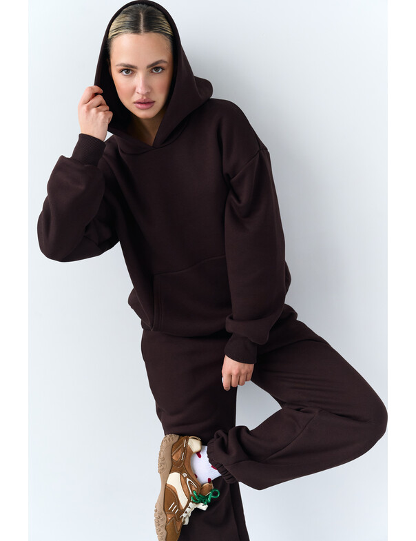 Базовое худи свободного кроя на микрофлисе