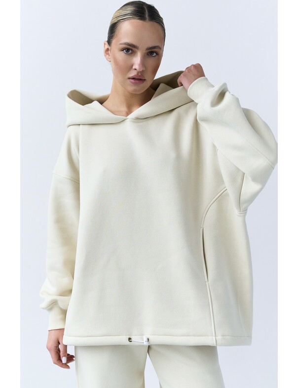 Оверсайз худі зі стяжками на мікрофлісі