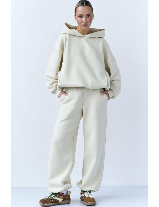 Оверсайз худи со стяжками на микрофлисе