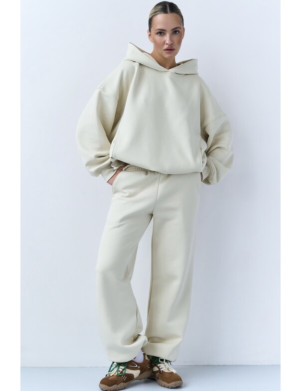 Оверсайз худи со стяжками на микрофлисе