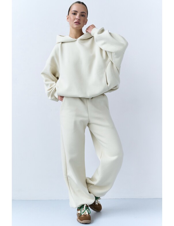 Оверсайз худі зі стяжками на мікрофлісі