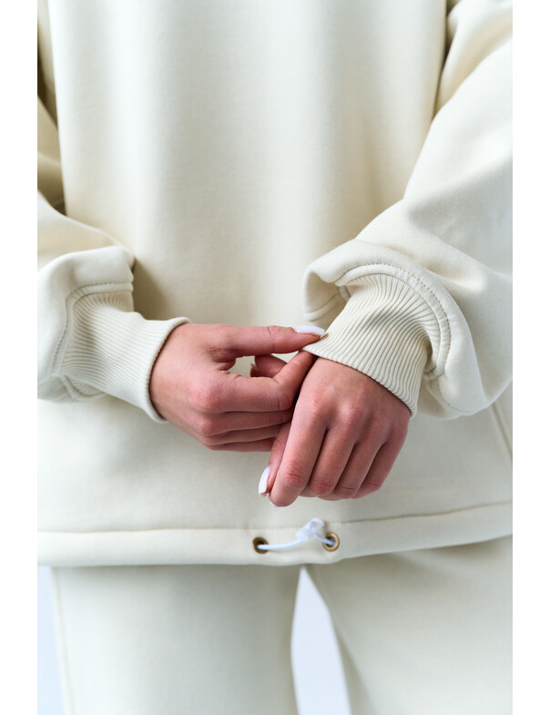 Оверсайз худі зі стяжками на мікрофлісі