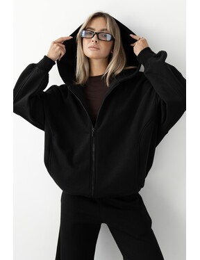 Унисекс худи оверсайз на молнии с начесом