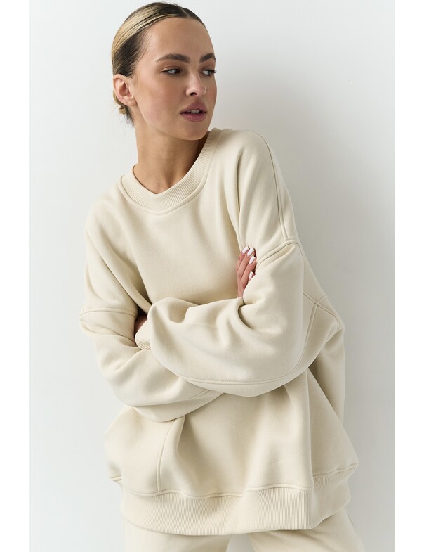 Оверсайз свитшот на микрофлисе