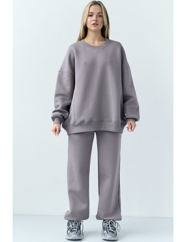 Оверсайз свитшот на микрофлисе