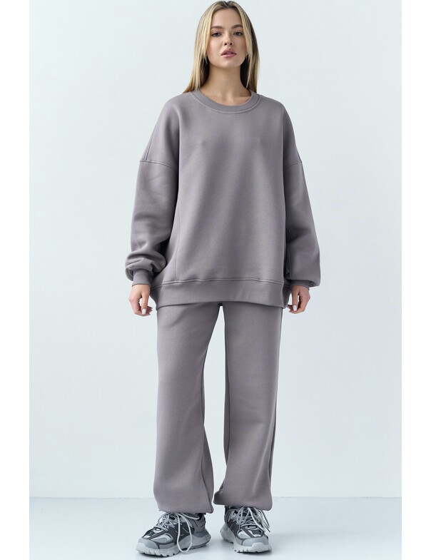 Оверсайз свитшот на микрофлисе