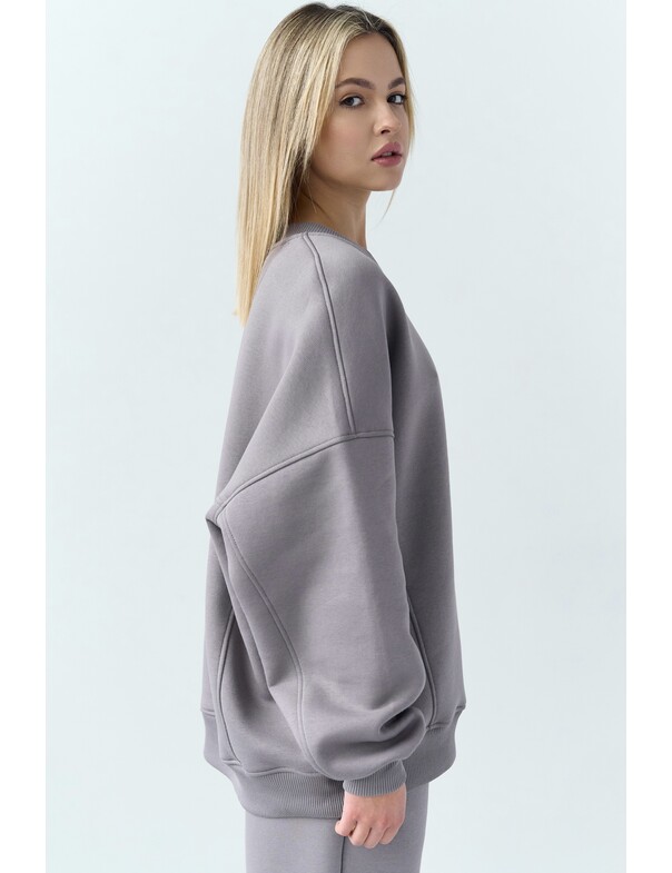 Оверсайз свитшот на микрофлисе