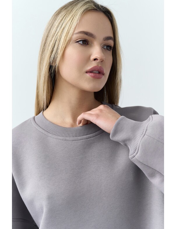 Оверсайз свитшот на микрофлисе