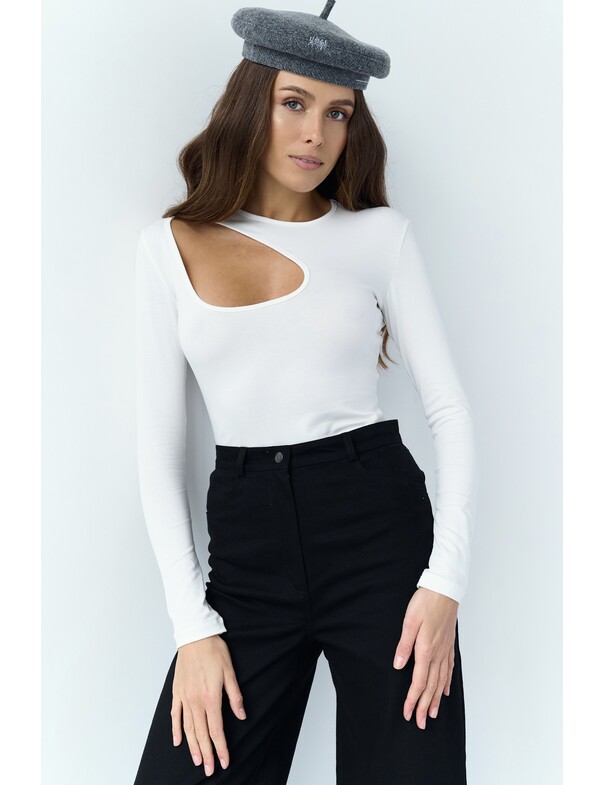 Лонгслів з асиметричним вирізом