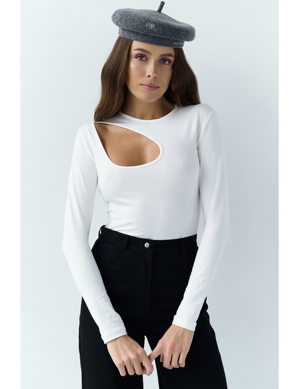 Лонгслів з асиметричним вирізом