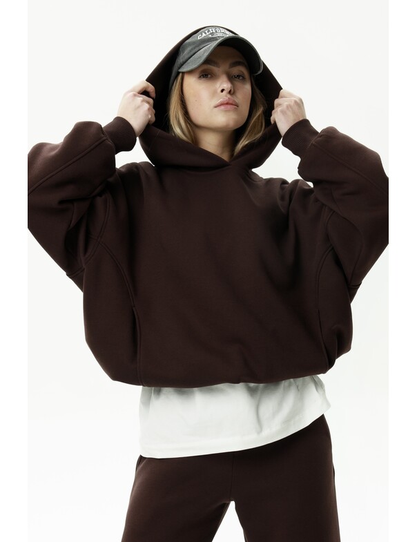 Оверсайз худі зі стяжками на мікрофлісі