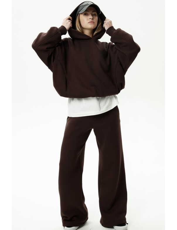 Оверсайз худі зі стяжками на мікрофлісі