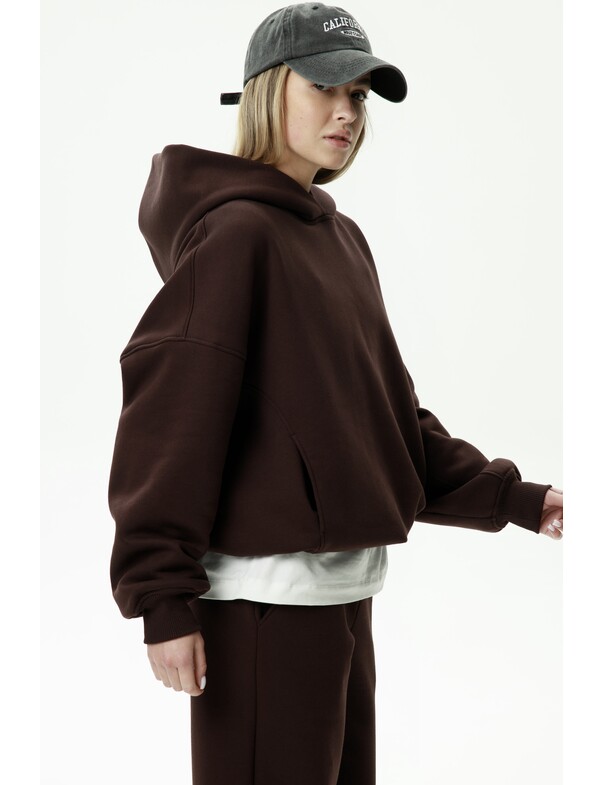 Оверсайз худі зі стяжками на мікрофлісі