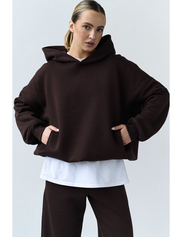 Оверсайз худі зі стяжками на мікрофлісі