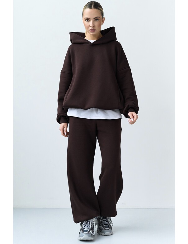 Оверсайз худи со стяжками на микрофлисе