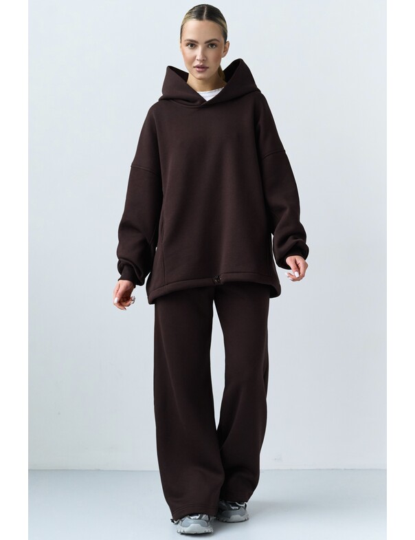 Оверсайз худі зі стяжками на мікрофлісі
