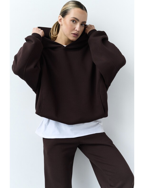 Оверсайз худи со стяжками на микрофлисе