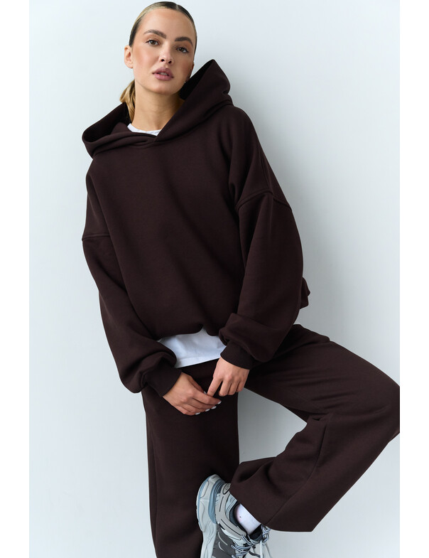 Оверсайз худі зі стяжками на мікрофлісі