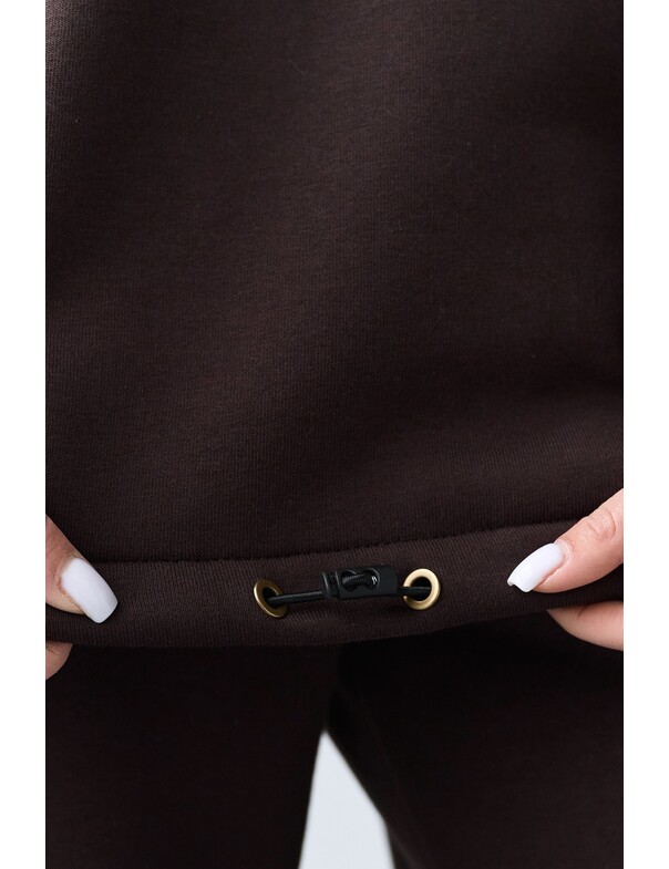 Оверсайз худи со стяжками на микрофлисе