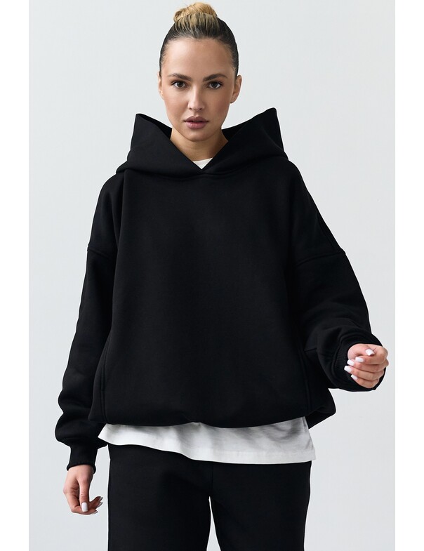 Оверсайз худі зі стяжками на мікрофлісі