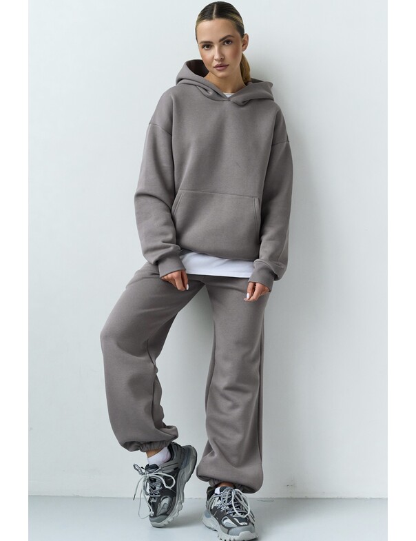 Базовое худи свободного кроя на микрофлисе