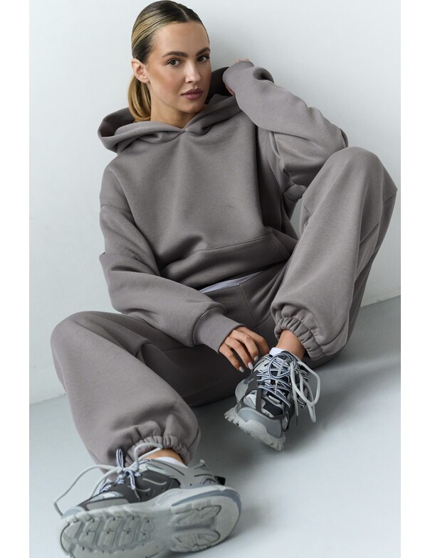 Базовое худи свободного кроя на микрофлисе