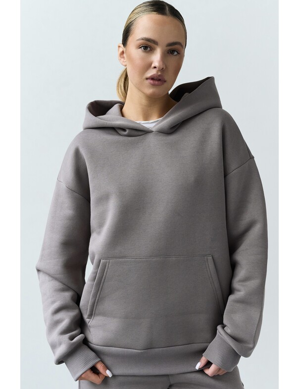 Базовое худи свободного кроя на микрофлисе