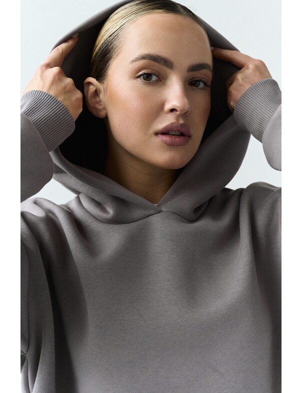 Базовое худи свободного кроя на микрофлисе