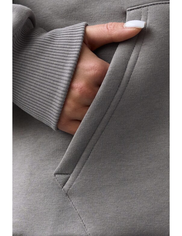 Базовое худи свободного кроя на микрофлисе