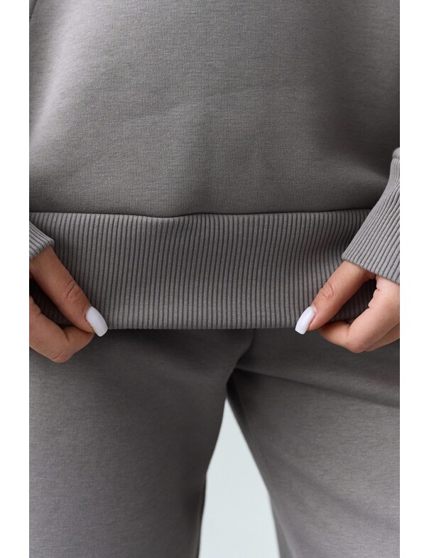 Базовое худи свободного кроя на микрофлисе