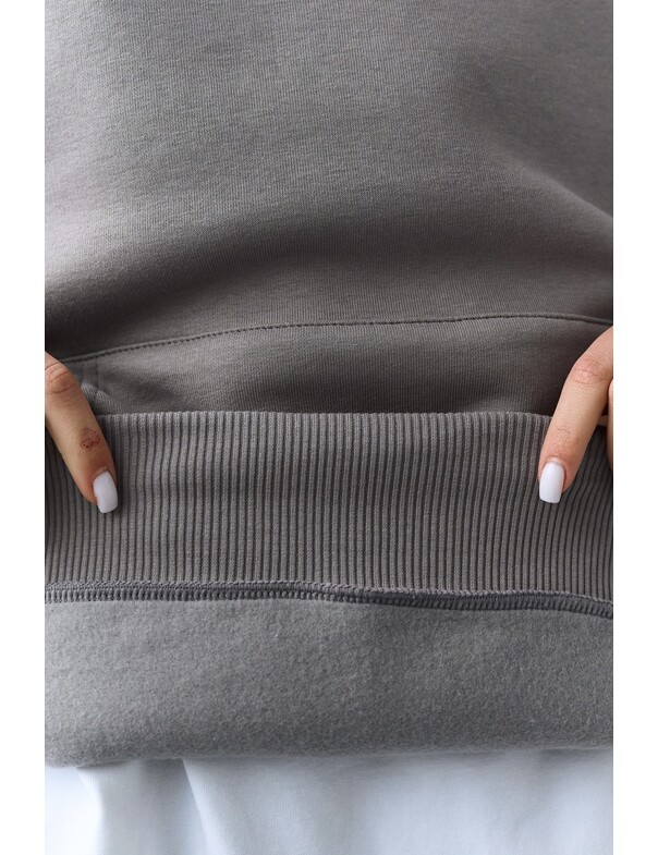 Базовое худи свободного кроя на микрофлисе